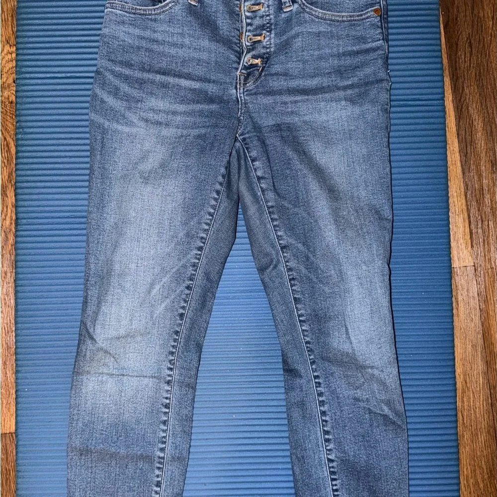 NWOT Madewell Skinny High-Rise Button-Fly Jeans in Blue Wash - Picture 1 of 4